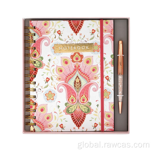 Promotional Notebook And Pen Set Customized Best Box Women Pink Stationery Gift Sets Factory